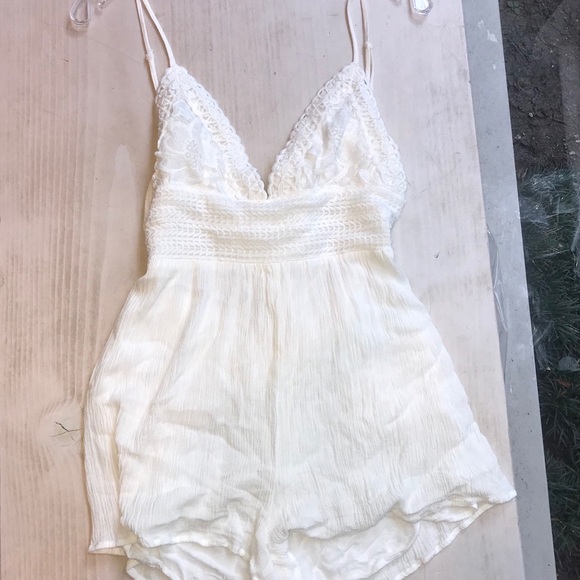 American Threads Pants - American Threads White Romper Small